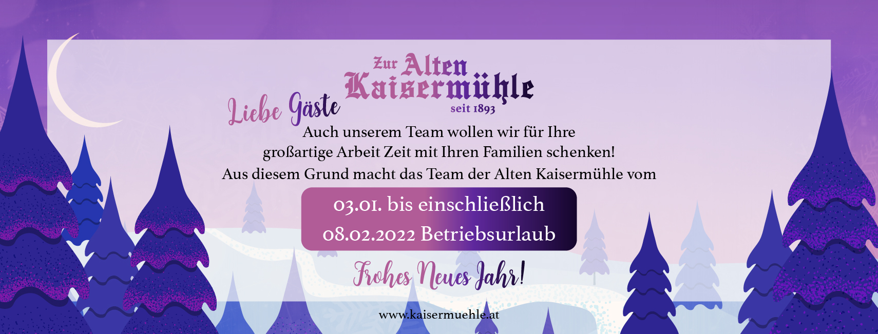 Betriebsurlaub-Banner